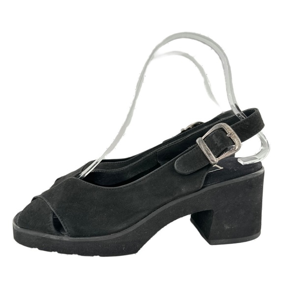 Andre assous featherweights sandals 7.5 black nubuck leather vintage 80s 90s - Picture 5 of 13